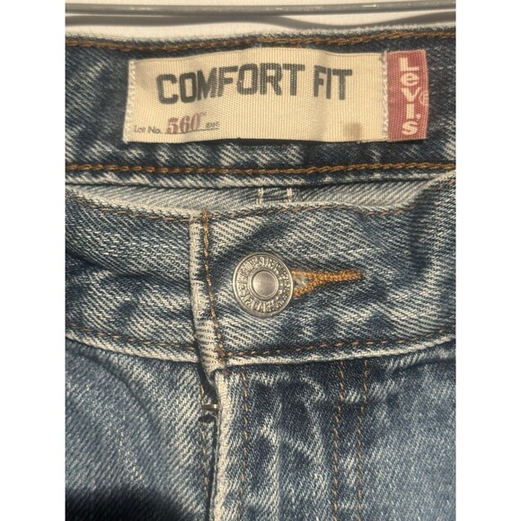 Levis 560 Jeans Mens 33x30 Blue Straight Leg Medium Wash Comfort Fit Classic - Picture 3 of 5